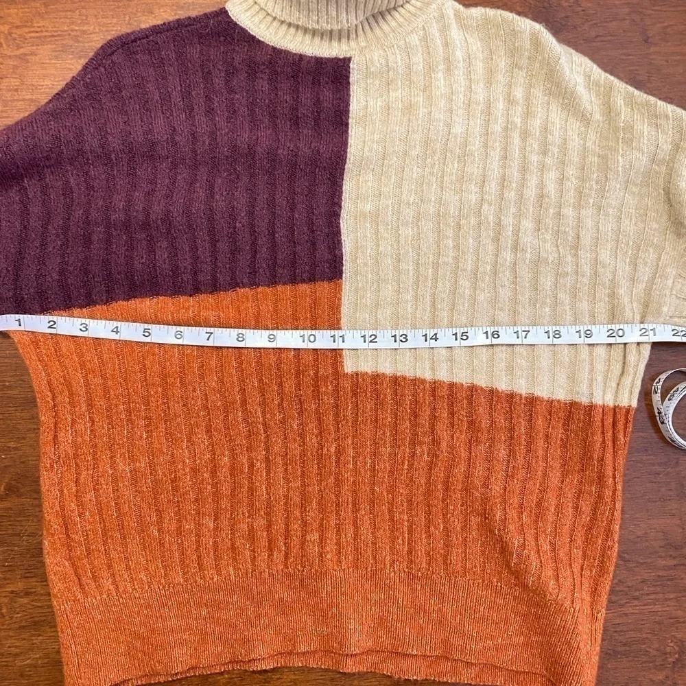 a.n.a. WOMENS Turtleneck Colorbock Pullover Long sleeve Sweater  0790